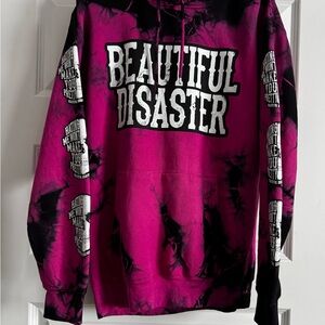 Beautiful Disaster Pink and Black Hoodie